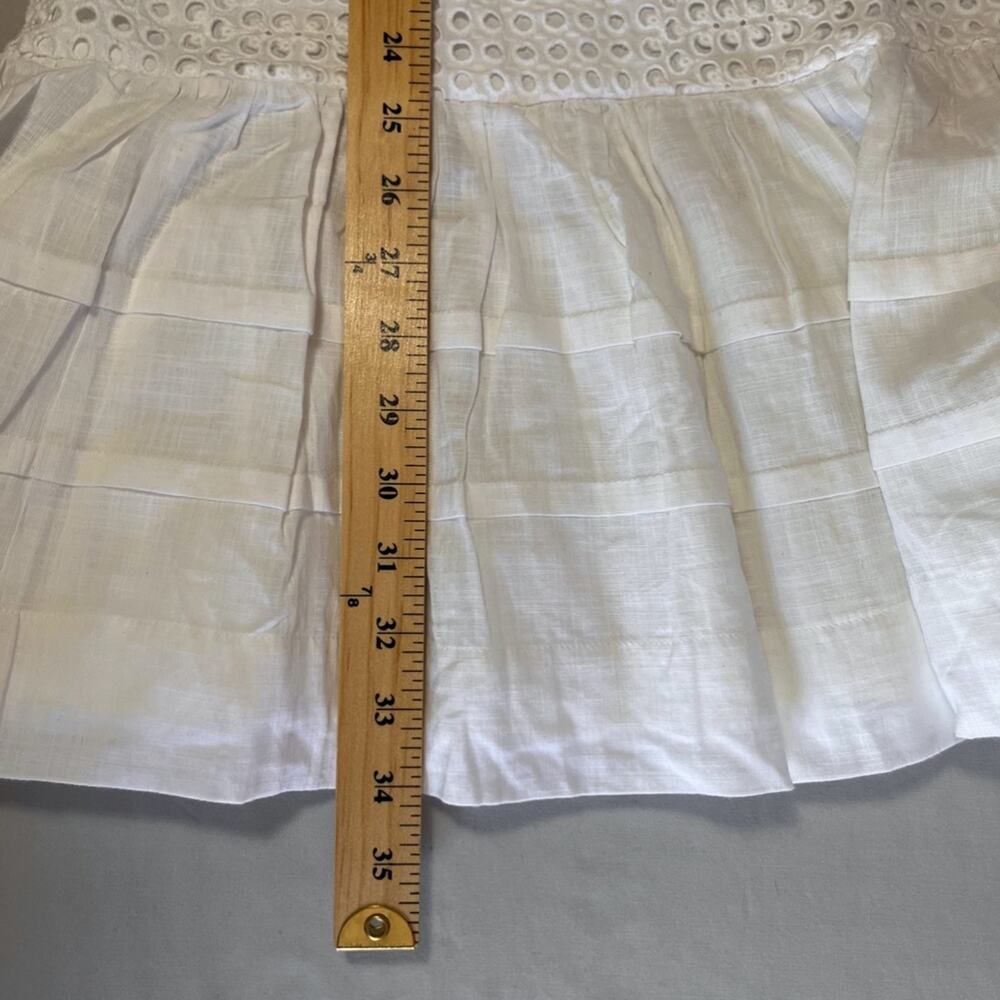 NWT J CREW White Eyelet Sleeveless Short Dress Size M Bridal Shower - Picture 6 of 10